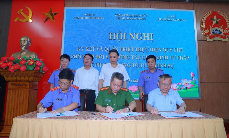 Ký kết và quán triệt thực hiện Quy chế phối hợp công tác giám định tư pháp về pháp y